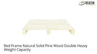 Bed Frame Natural Solid Pine Wood Double Heavy Weight Capacity