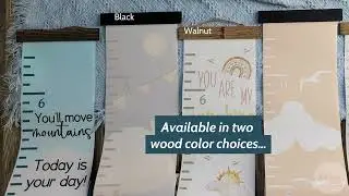 Mountains Canvas Growth Chart Personalized Height Ruler for Kids
