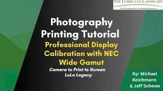 Photography Printing Tutorial: Professional Display Calibration with NEC Wide Gamut - | LuLa Legacy