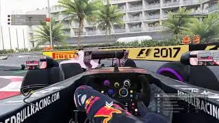 Codemasters F1 2017: Monaco contest, Ricciardo to 2nd place.