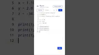 Create floating point numbers #python #pythonnumbers #coding #programming #floating #ai #viral