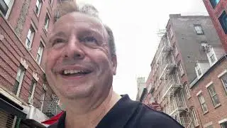 Having A Cannoli In Little Italy in New York City At Cannoli King