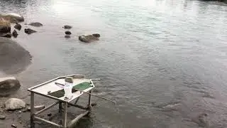 Funny River Campground public access to the Kenai River in Alaska.