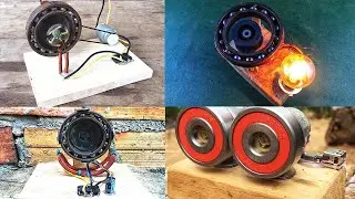 4 Electromagnetic Generator Using Flywheel With DC Motor Model Science Technology Homemade