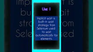 Do you know when to use implicit wait in Selenium #shorts #selenium