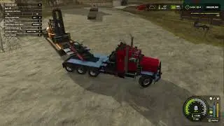 hauling two very old combines fs 25 truckin empire