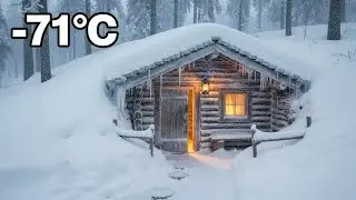 From Nothing to an Underground Wooden House at –71°C | 90 Days Alone
