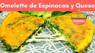 Omelette de Espinacas y Queso | RECETA F&Aacute;CIL @LaCocinaMeFascina