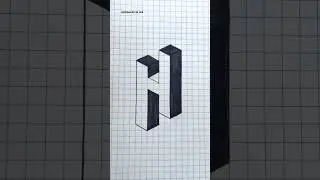3d letter H art of innovation #shorts #3d
