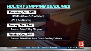Holiday shipping deadline is today