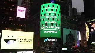 Nasdaq Dubai celebrates the launch of Saudi Single Stock Futures - Nasdaq Tower, Times Square NY