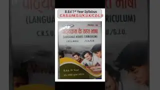 crsu/mdu/kuk/cdlu b.ed 2nd year syllabus