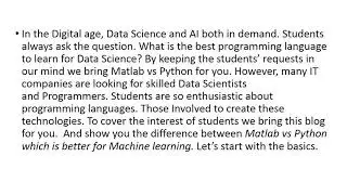Matlab vs Python: Which is best for Machine Learning