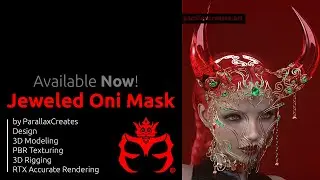 3D Jeweled Oni Mask Now Available for Daz Studio!