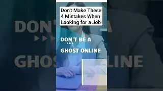 Don't Make these 4 Mistakes When Looking for a Job #job #career #interview#shorts #short