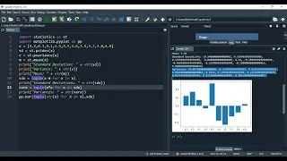 Python: Calculating variance and standard deviation in Python and drawing a chart