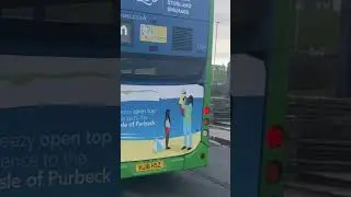 1704 (HJ16 HSZ) on the Purbeck Breezer 50 departing Banjo Pier bus stop in Swanage.