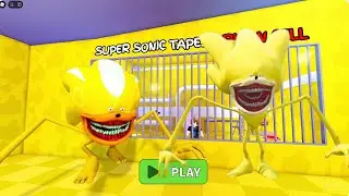 SUPER SONIC TAPES BARRY'S PRISON RUN! (ONBY) ROBLOX #roblox #barryprisonrun #supersonic  #sonic