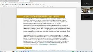 February 12, 2025 OAHP Conservation Management Planning Grants Webinar