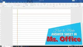 How to Make Answer Sheet in Ms.Word