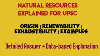 Define natural resources. Discuss their classification #upscquestion #geography #resources