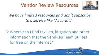 Advanced Vendor Responsibility Topics