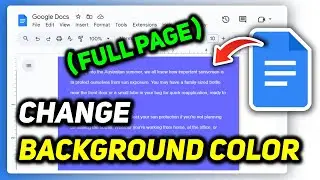 How to Change Background Color in Google Docs (Full Page)