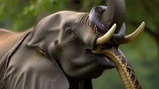 Giant Anaconda Attacks Elephant &mdash; But a Tiny Dog Changes Everything! 🐘🐍🐶
