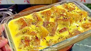 Don&rsquo;t Throw Away Leftover Bread! Make This Quick Pudding Instead! You will need Only Milk & Bread