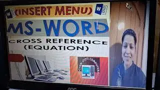 MS WORD : Cross Reference- Equation (Insert Menu)....🖥