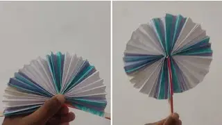 Diy cute mini fan for kids #youtube #youtubeshorts #fans #viral #trending #craft #art #subscribe 