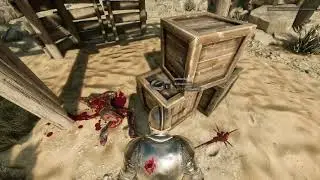 MORDHAU.exe 003 Abradolf Lincler tries to hide from my spiked club