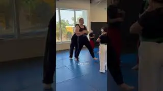 Bear hug escape! 🐻💥 Kids learn &ldquo;Hip out!&rdquo; #shorts #selfdefense #martialarts