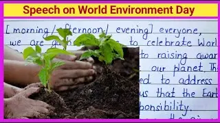 World Environment Day Speech in English || Save Earth, Save Future 🌍