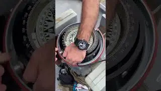 Magnetic compass bowl replacing. Do u see what is wrong? 🤔#magneticcompass #compass #vessel