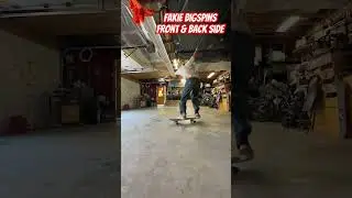 Fakie Bigspins in slow motion #skateboarding #mrdadskates #fakiebigspin