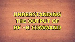 Ubuntu: Understanding the output of df -h command