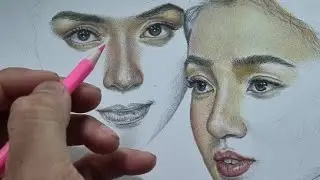 LIVE DRAWING, Layering, Blending COLORED PENCIL Tutorial