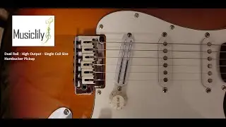 Musiclily Dual Rail High Output Single Coil Size Humbucker (Hotrail)