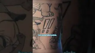 ASMR - This anime inspired tattoo looks like pen! #shorts