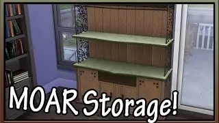 MOAR Storage! The Sims 4 CC Showcase: Antique Cabinet by Design 4 Sims
