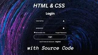 Step-by-Step Guide: Creating a Stunning Login Page with HTML and CSS | with Source Code