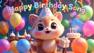 Happy Birthday Song 🎉 Fun Animal Animation 🐶🐱🎂 | Cute Birthday Video