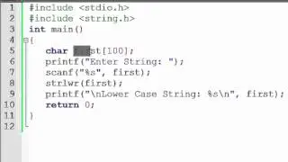 Convert string into lower case using inbuilt function