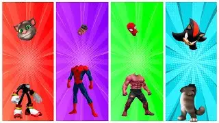 Wrong heads👀 Shadow and Spiderman and Red Hulk and Talking Tom DAME TU COSITA Funny Puzzle
