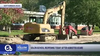 Students and staff return to Solon elementary school after asbestos closure