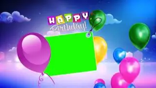 Happy Birthday Wishes With Green screen Background