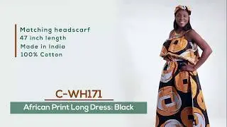 Wrap dress in bold African print fabric