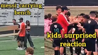 Young Fans Go Crazy Meeting Messi at Inter Miami Academy | messi and antonella reaction