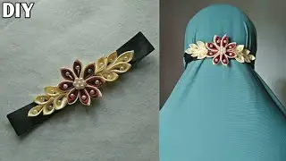 DIY Mask Connector Kanzashi || Konektor Masker Hijab Bunga Kanzashi dari Pita Satin